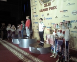 Danutė Domikaitytė ant nugalėtojų pakylos 