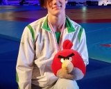 Danutė Domikaitytė po pasaulio jaunimo imtynių čempionato apdovanojimo ceremonijos