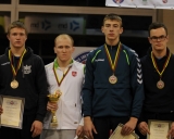 65 kg iš kairės: Gytis Jovaiša (ii v.), Šarūnas Jurčys (I v.), Klaidas Lukaševičius ir Emilijus Rekašius (III v.)